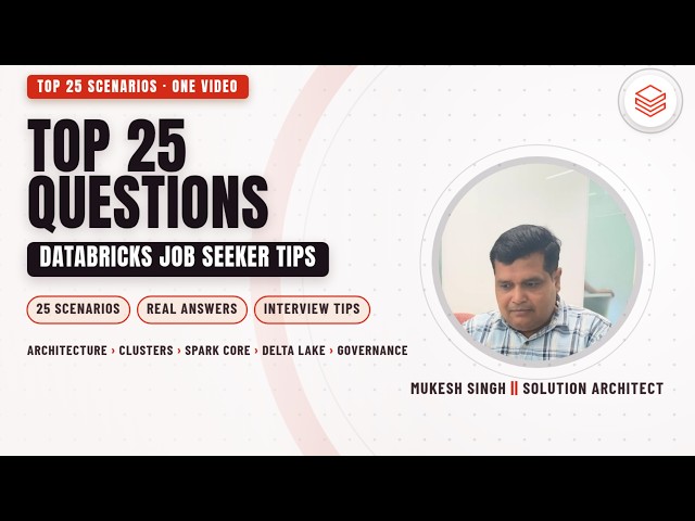 Databricks Job Seeker Tips 25 Interview Questions Answer You Should Need to Know || Full Course 2026