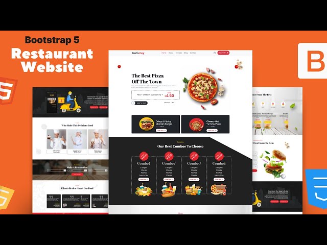 Bootstrap Tutorial for Beginners | Full Project | Restaurant Website Using Bootstrap 5