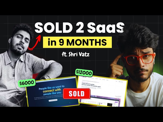 The Chennai Developer Who Sold 2 SaaS Products in 9 Months (While Working a Day Job)