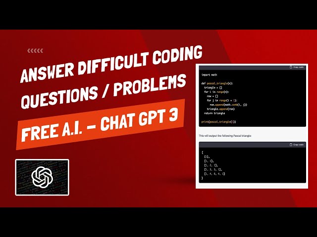 Answer Difficult Coding Problems And Questions With FREE AI - Chat GPT