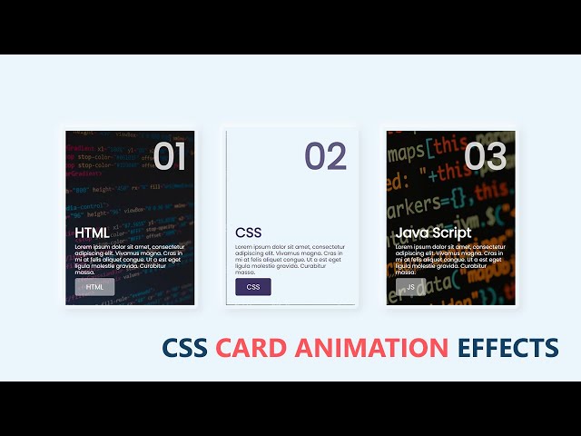 CSS Card Hover Animation Effects | CSS Animation