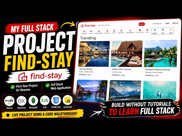 My full stack project | First year project for resume | Build without to learn full stack