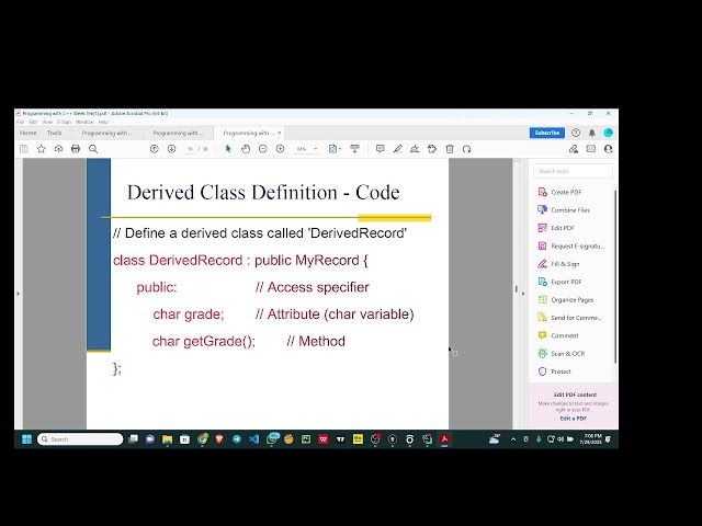 Operator Overloading and Derived Classes Lecture 10 and 11