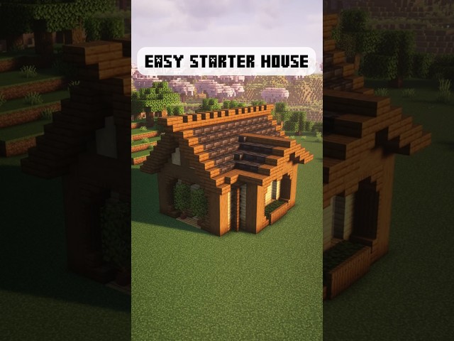 Build this Easy Starter House in 60 seconds 🏠 #minecraft #tutorial