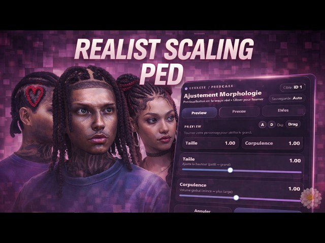 REALIST PED SCALING ADVANCED | OPTIMIZED RESSOURCE | SCRIPT FIVEM |