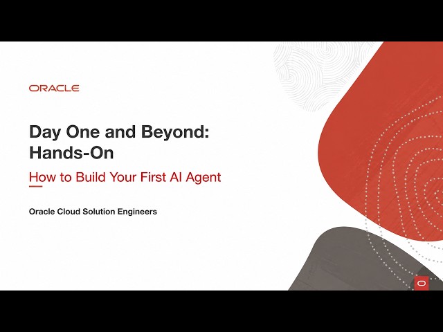 How to Build Your First AI Agent with Oracle AI Database