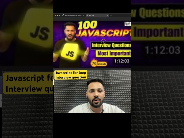 🔥 JavaScript For Loop Interview Question: What’s the Output? 🚀