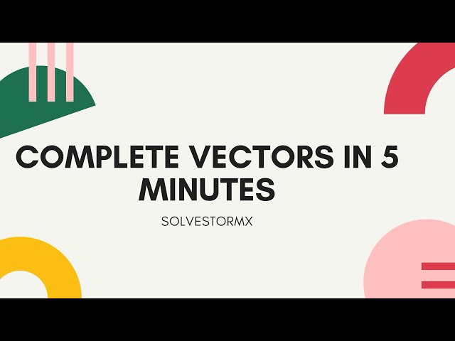 Vectors in Under 5 Minutes! | Quick & Clear Explanation