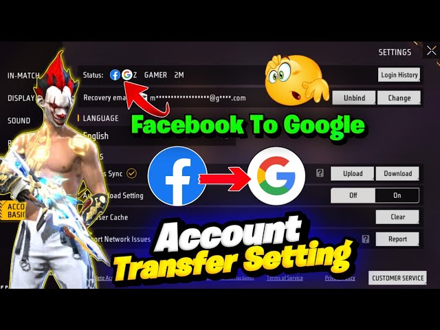 Free Fire Account Facebook To Google Transfer Full Details | Account Transfer | Free Fire Settings