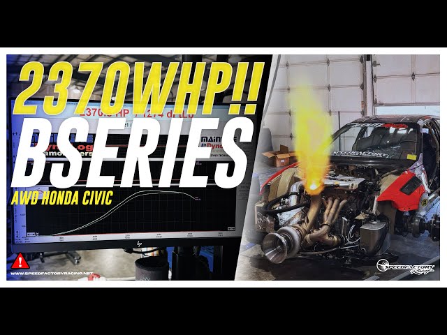 2370WHP B-series Dyno Pull! #speedfactoryracing