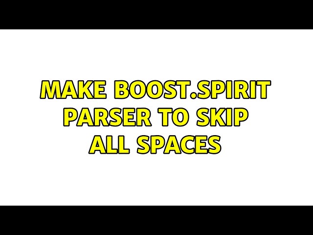 Make Boost.Spirit parser to skip all spaces