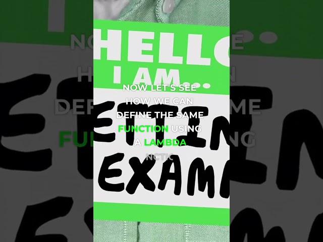 Lambda Functions! #14 of python tutorial. #python #shorts #youtubeshorts #viral #viralshorts #coding