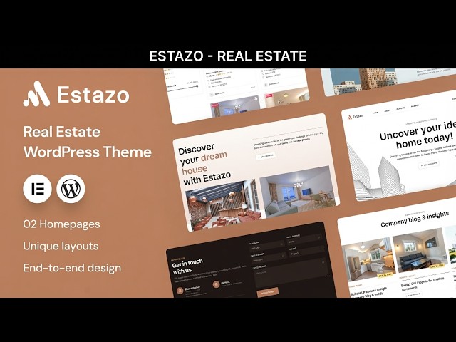 Estazo – Real Estate WordPress Theme with Elementor