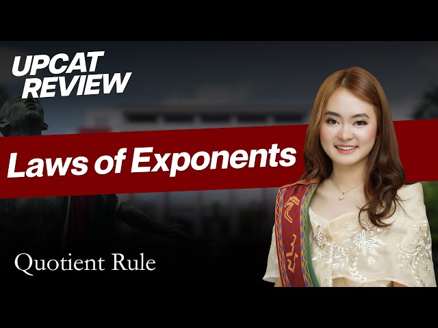 UPCAT Review: Laws of Exponents Problem Solving