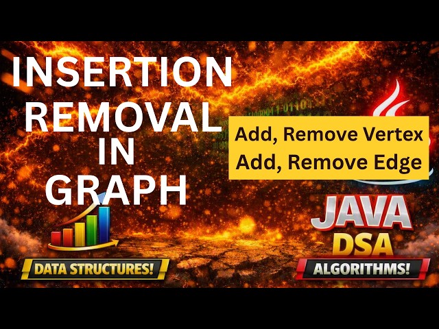 Insertion and Removal in a Graph | Adding, removing vertex and edge | Java DSA