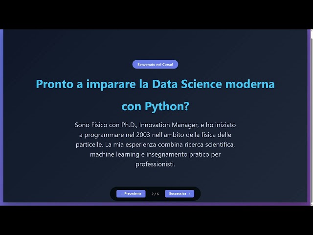 Data Science con Python e IA: dai dati grezzi agli insight