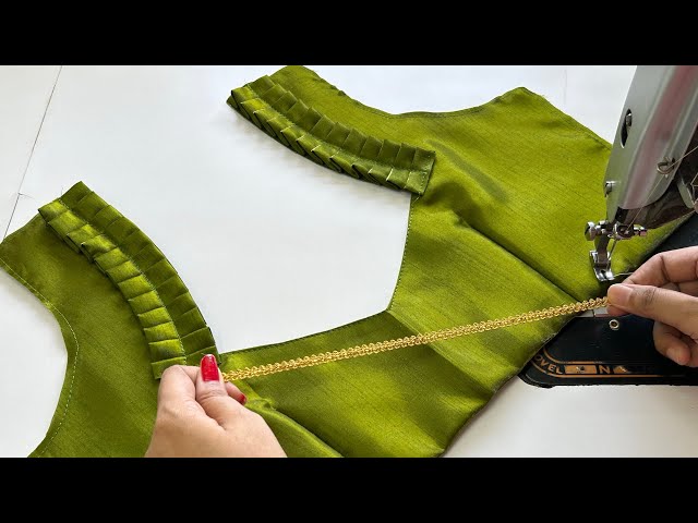 Frill Blouse Back Neck Design | Blouse Neck Designs | Cutting And Stitching Back Neck Blouse Design