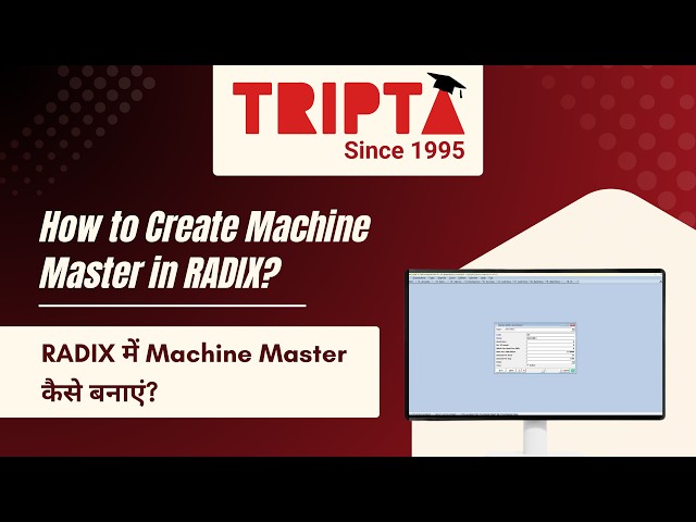 How to Create Machine Master in Radix Embroidery Software | Complete Setup Guide