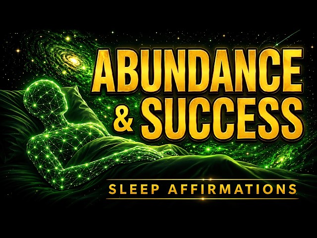 Abundance Affirmations While Sleeping Black Screen | Manifest Wealth, Success & Positive Energy