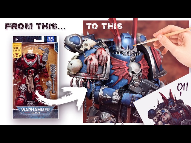 I made a Night Lord Chaos Space Marine from a Mcfarlane Warhammer action figure