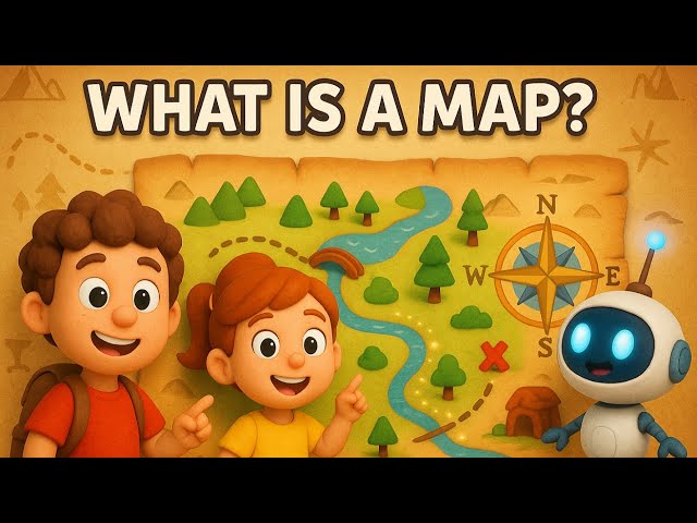 🧭 What Is a Map? | Preschool Geography Adventure with Sam, Lucia & Zippy! | MiniMinds Land