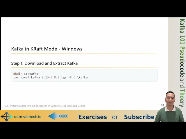2.1.1 Installing Kafka Without Zookeeper on Windows, Mac, Linux and Docker