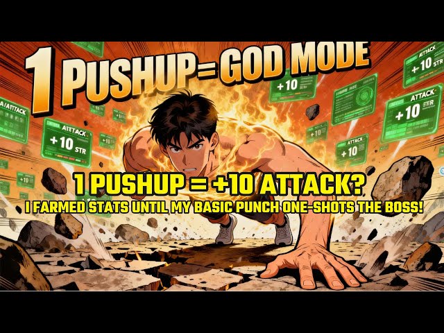 1 Pushup = +10 Attack? I Farmed Stats Until My Basic Punch ONE-SHOTS the Boss!