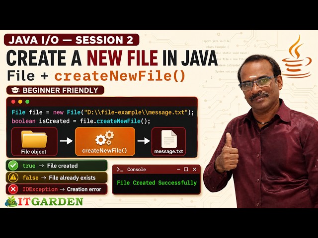 How to Create a New File in Java | File & createNewFile() Explained for Beginners
