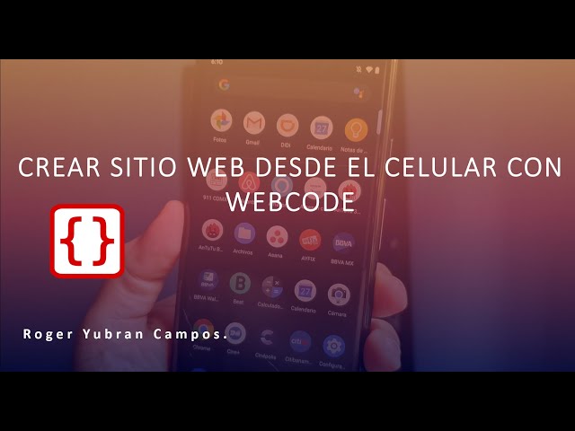 Crear sitio web desde el celular con  WebCode