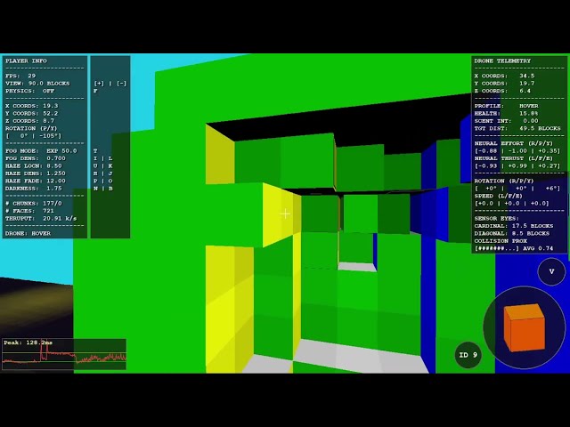 Python/Pygame 3D Voxel Engine - Disruption Waves on Blocks with 'Fluid' Animation
