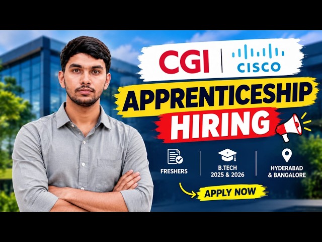 CGI & Cisco Hiring 2026 | Java AI & Software Engineer | Freshers | B.Tech | Off Campus Jobs