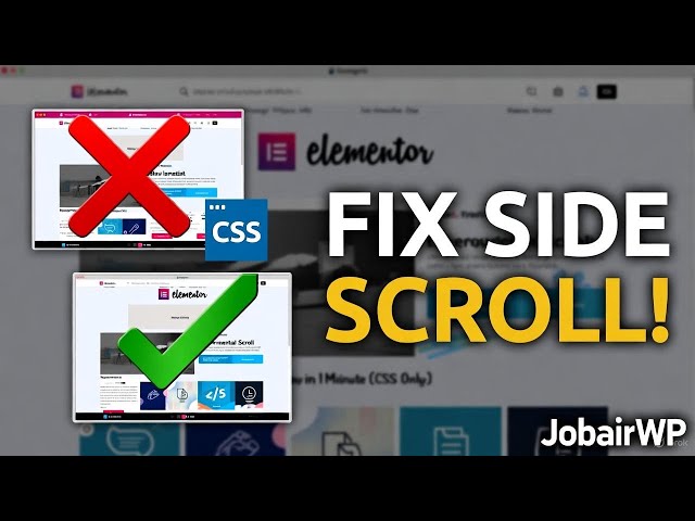 Fix Elementor Horizontal Scroll in 1 Minute (No Plugin | CSS Only)