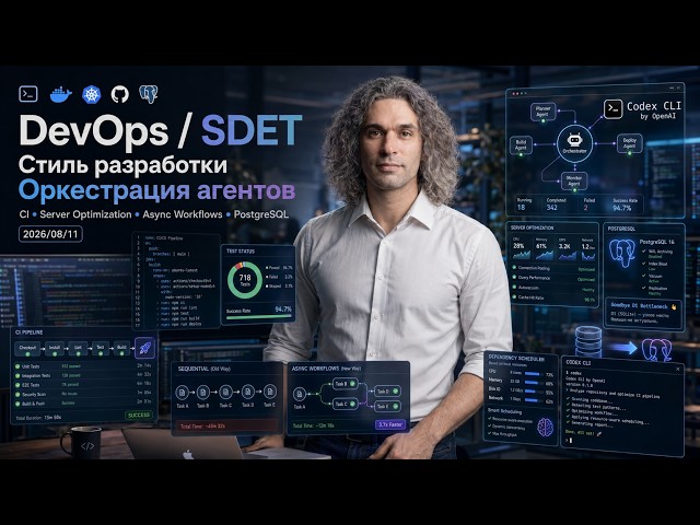 DevOps / SDET: оркестрация ИИ-агентов, асинхронный CI и оптимизация сервера 2026/08