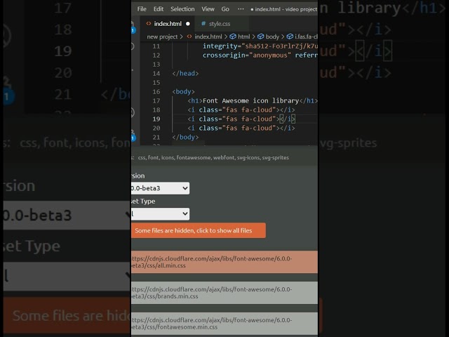 Font Awesome icon library in Html and CSS #html #css.