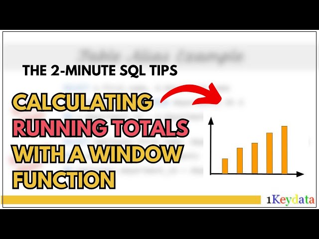 2-Minute SQL Tip: Calculating Running Totals With A Window Function