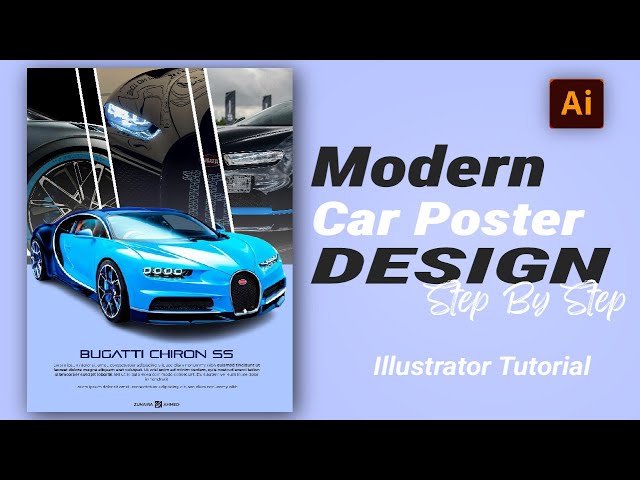 Creative Car Poster Design | Adobe Illustrator Tutorial