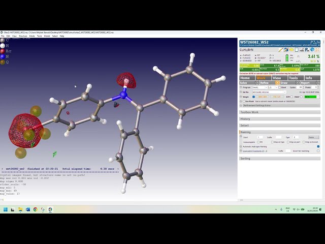 Crystal structure refinement 10. Routine data processing and solving structure of an imine