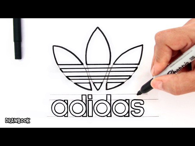 How to Draw the ADIDAS ORIGINALS LOGO 👟 | EASY Step by Step Drawing & Coloring Tutorial