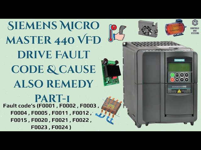 Siemens Micro Master 440 VFD Drive | Fault Codes, Causes & Remedies Part-1🔧