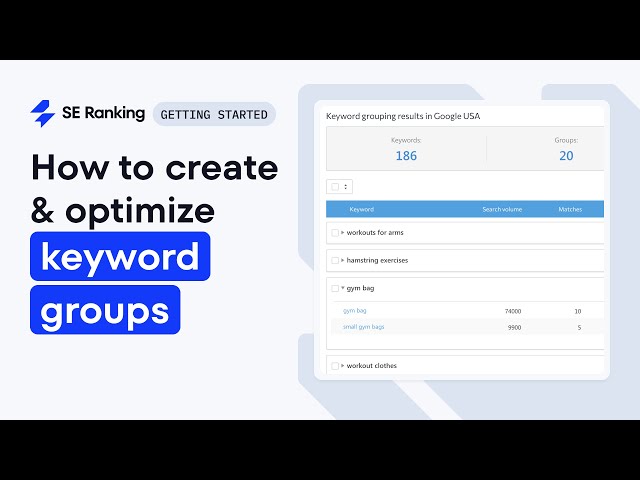 Keyword Grouping and Optimization with One Tool