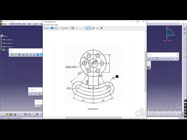 CATIA V5 Exercise for Beginners  | CATIA V5 Sketcher Drawings