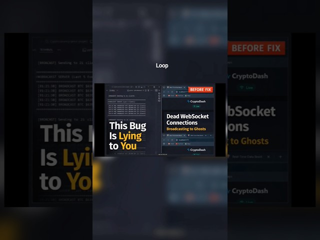 (Bug 5) - This WebSocket Bug Is Lying to You #bug #systemdesign #programming #coding #crypto #python