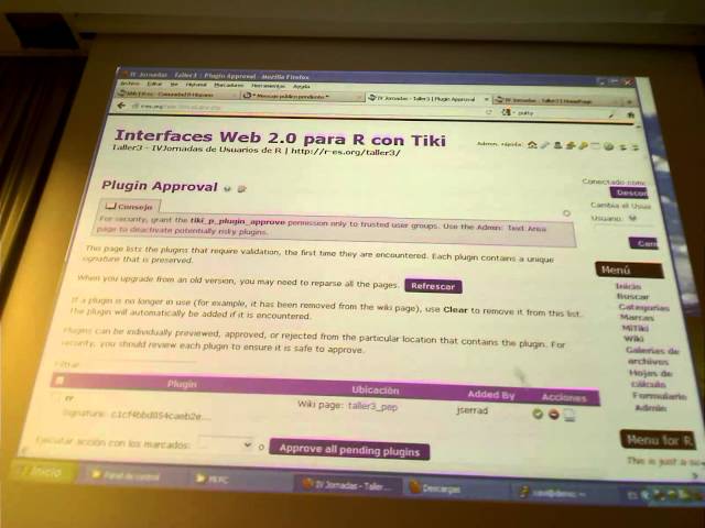 R-es 4j Taller 3 - Interfaces Web 2.0 para R con Tiki - Xavier de Pedro Puente