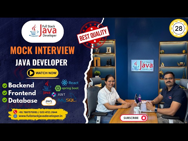 Java Mock Interview for 4+ Years Experience |Banking Domain Interview Questions & Answers:7887575991