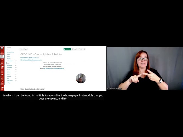 Course Navigation video for Canvas
