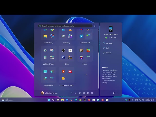 Windows 11 25H2 I finally have the new start menu and looking at start settings