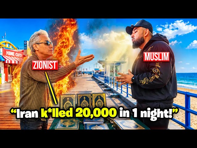 Iranian Zionist Confronts Muslim About Islam | LA STREET DAWAH WITH “THE WARNER” 