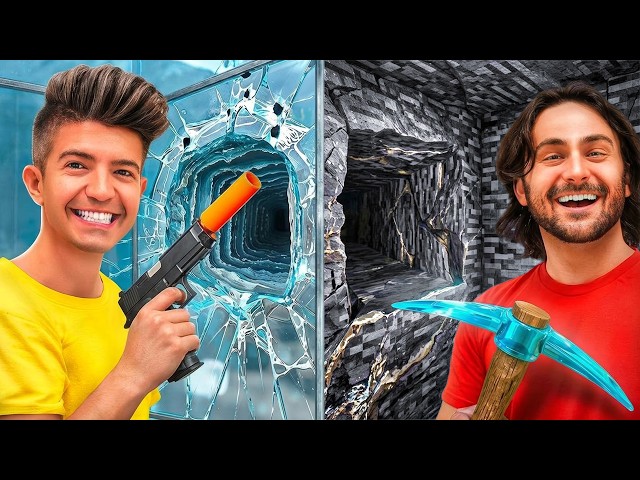 100 Layers of BULLETPROOF GLASS vs BEDROCK