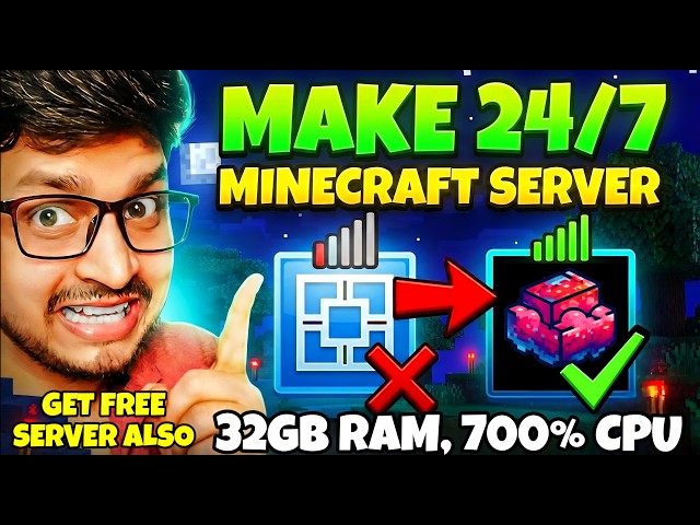 How To Make 24/7 Minecraft Server Java + PE | Best 24/7 Minecraft Hosting❤️