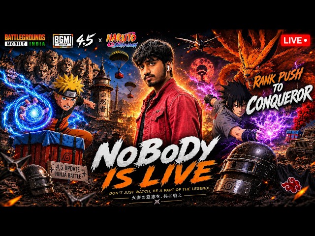 Platinum to Conqueror With NoBoDy | Day 1 | | #bgmi #shorts #pubg #bgmilive #nobodyislive